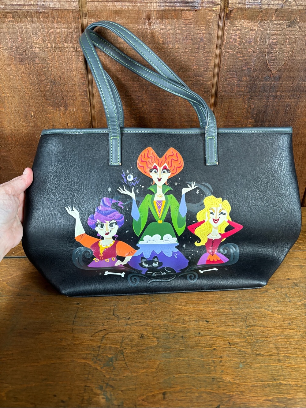 Loungefly Disney Pre-loved Hocus Pocus Sanderson Sisters Black Tote Bag - Picture 12 of 12